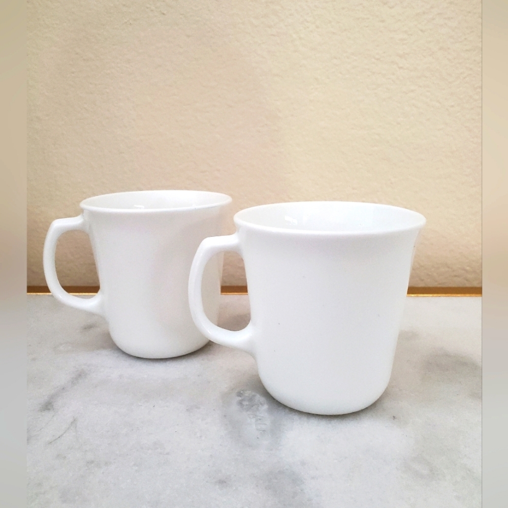 Corning Ware USA Classic White Ceramic Mugs - Set of 2